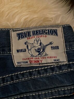 True Religion Skinny Jeans in Dark Blue Denim